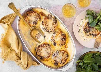 Twice Baked Mushroom Soufflé