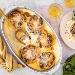 Twice Baked Mushroom Soufflé