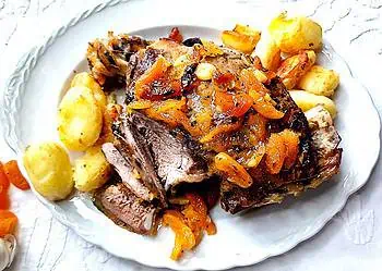 South African Apricot-Glazed Leg of Lamb